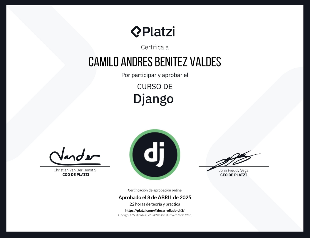 Certificado Django