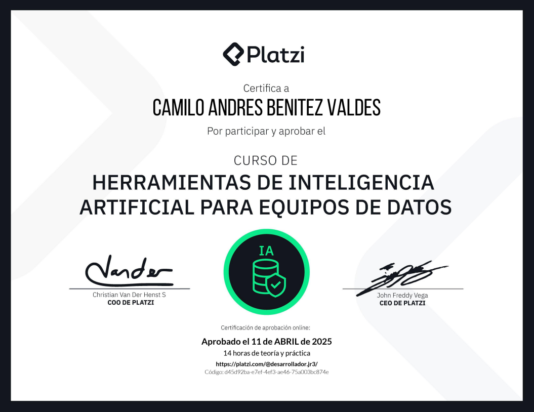 Certificado Inteligencia Artificial
